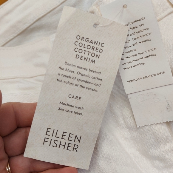 Eileen Fisher white slim capri eco collection - Picture 6 of 9